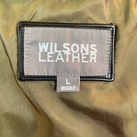 Wilsons Leather Jacket Mens Large Bomber Thinsulate Ultra Insulation Liner Vest - Picture 8 of 15